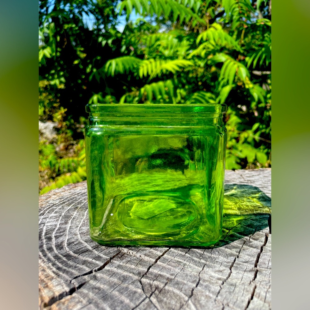 Green Glass Vase